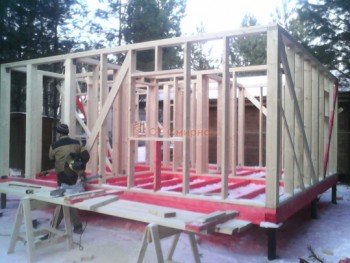 Фото №46: каркасная баня 68